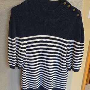Anthropologie Maeve Blue Knit Sweater